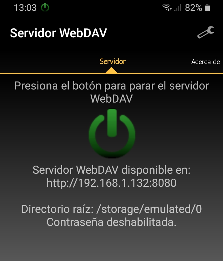 WebDAV Server On