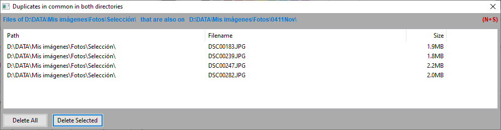 Duplicate files between folders